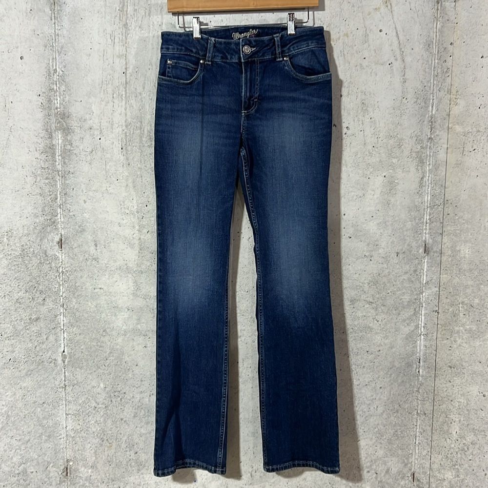 Wrangler Bootcut Midrise Denim Jeans Size 9x34 Embroidered Rockabilly